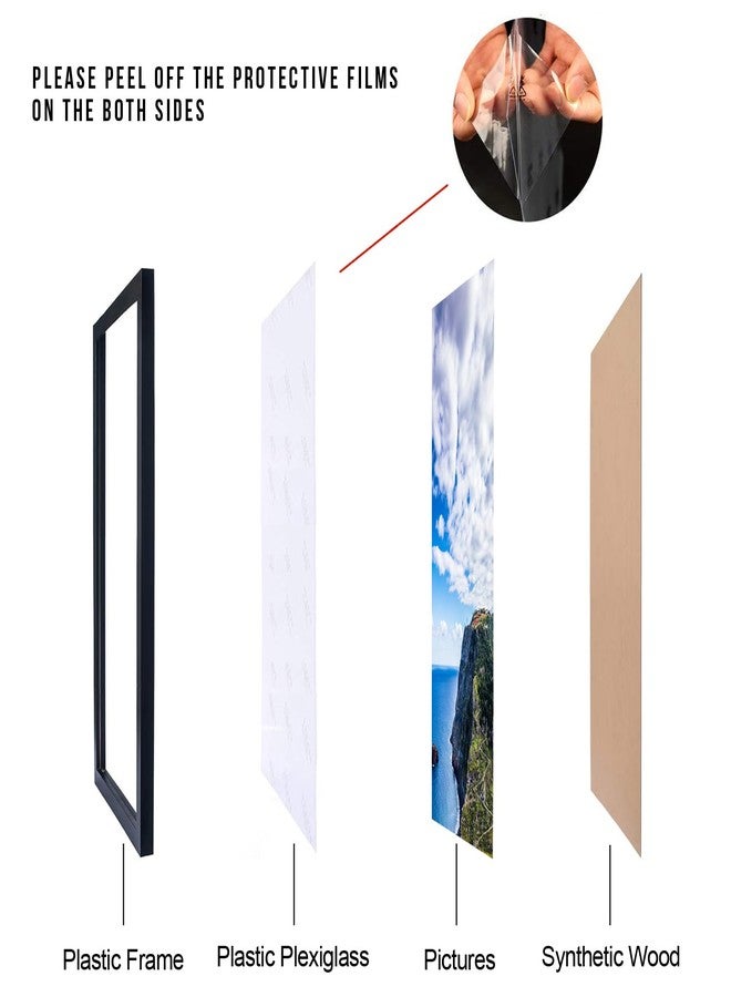 MENNTHUI 6x14 Black Picture Frame, Tabletop and Wall Mounting Horizontally or Vertically, Decoration for Photos, Paintings, Posters, Artwork - Image 3